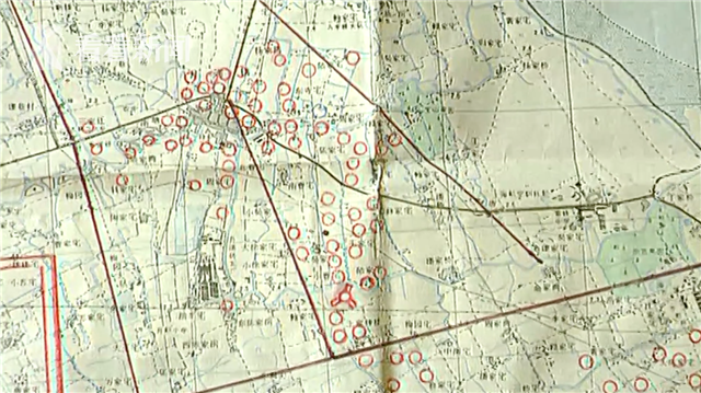 1949年宝山地区密集碉堡布局图