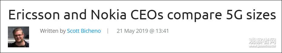 诺基亚称商业5G合同数超华为 华为：并未超越