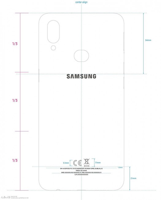 三星Galaxy A10s通过FCC认证：配备双后置摄像头
