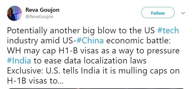 印度推进数据本地化政策激怒美政府 美国打算报