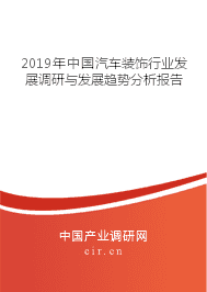 2019年中国汽车装饰行业发展调研与发展趋势分析报告