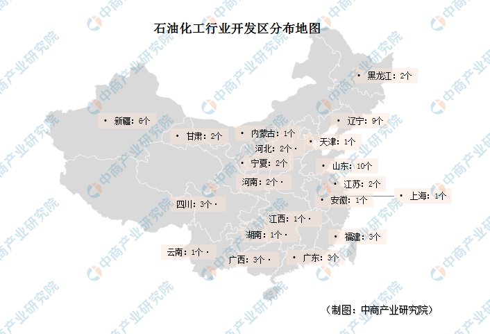 石油化工行业招商引资地图：全国56个石化开发区