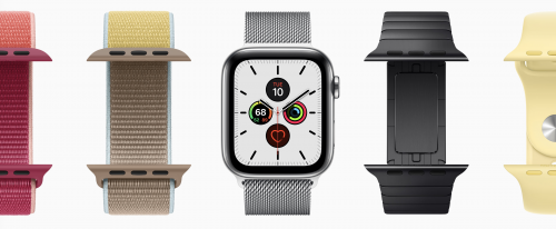 苹果发Apple Watch Series5 配华米科技Amazfit同款钛金