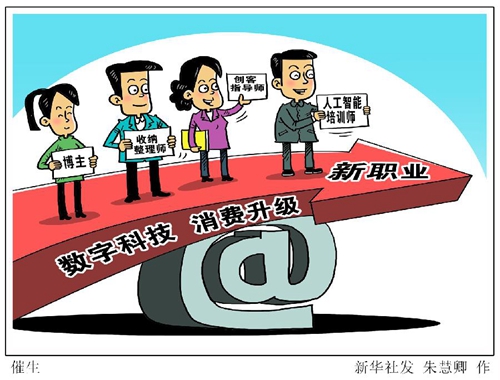 人工智能培训师、创客指导师、收纳整理师……