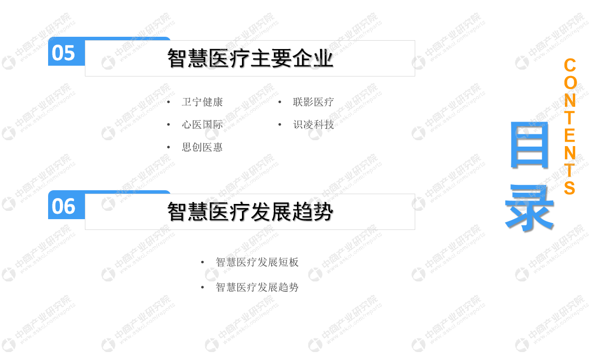 中商产业研究院：《2019年中国智慧医疗行业市场