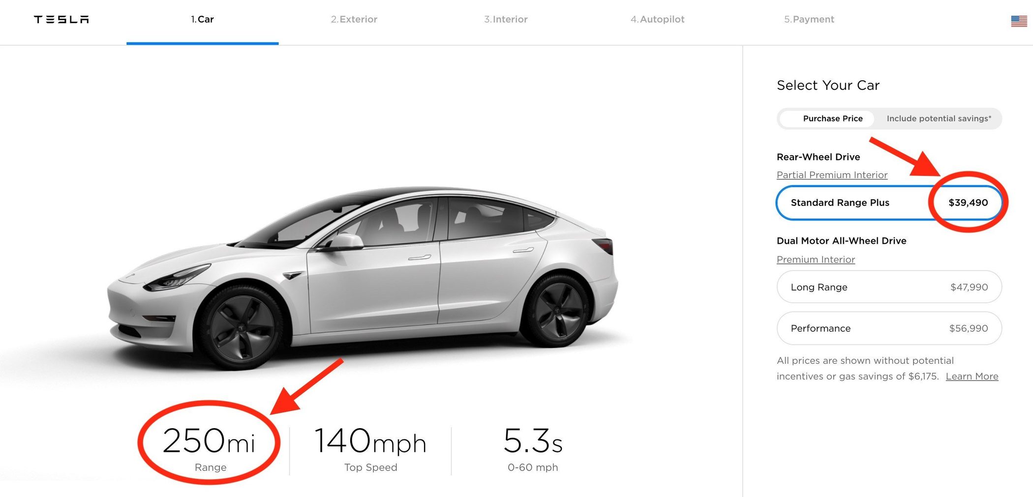 特斯拉调整Model 3线上参数，售价小幅提升