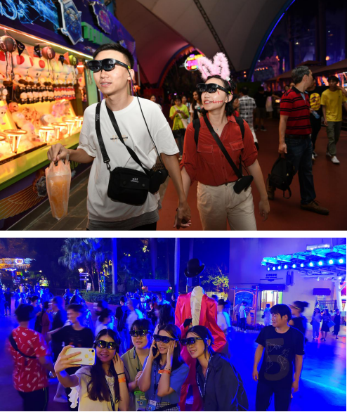 2000台AR眼镜落地欢乐谷，太平洋未来科技再刷AR在C端应用记录！