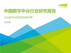 2019年中国数字中台行业研究