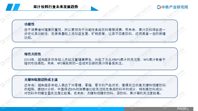 中商产业研究院：《2020年中国果汁饮料行业市场