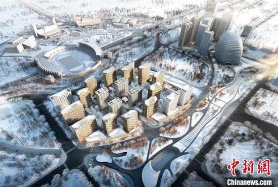 北京冬奥村项目主体结构全部封顶，计划于2020年年底完工