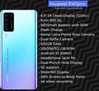 后置五摄＋50W快充，华为P40 Pro曝光，或为三星