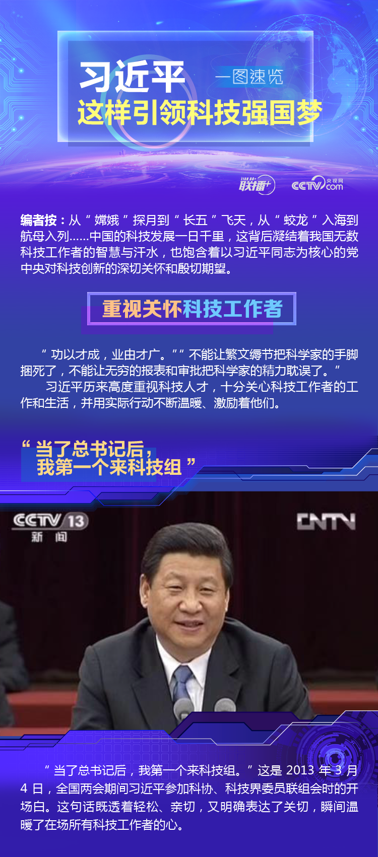 联播+ | 一图速览!习近平这样引领科技强国梦