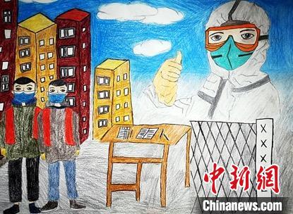 《社区行动》唐左宜 9岁新型冠状病毒传染力很强,有很多人被感染了,现在在医院工作的医护人员都要穿上厚厚的防护服给病人看病。每个社区的志愿者们也行动起来,在各条战线上做好防病毒的工作。大家共同努力做好防控,渡过难关,愿我们和家人都平平安安! 中国宋庆龄青少年科技文化交流中心供图 摄 《社区行动》唐左宜 9岁新型冠状病毒传染力很强,有很多人被感染了,现在在医院工作的医护人员都要穿上厚厚的防护服给病人看病。每个社区的志愿者们也行动起来,在各条战线上做好防病毒的工作。大家共同努力做好防控,渡过难关,愿我们和家人都平平安安! 中国宋庆龄青少年科技文化交流中心供图 摄