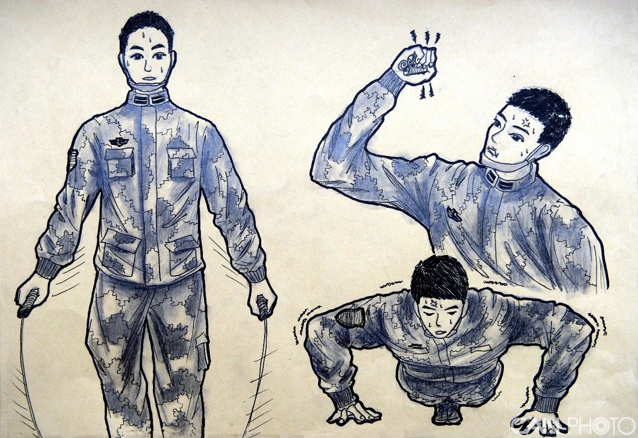 组图：北海舰队“画”说战“疫”