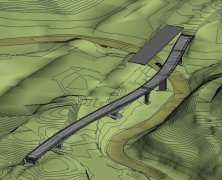 在机场附近 绣花针般架桥