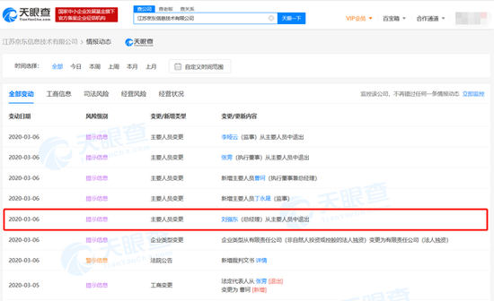 刘强东再次卸任京东子公司职务 进入2020年来9次