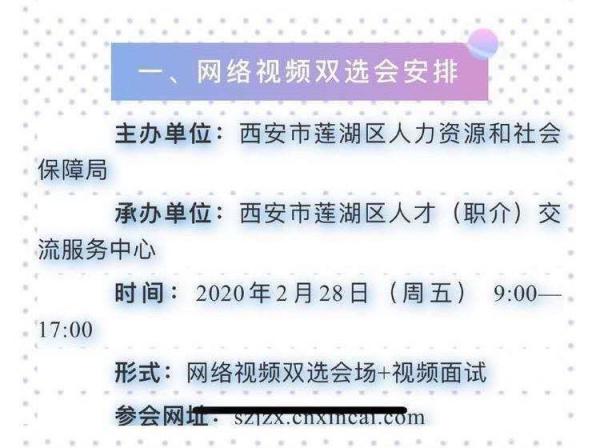 莲湖区人社局多措并举，全力以赴做好疫情防控期间人才就业服务工作