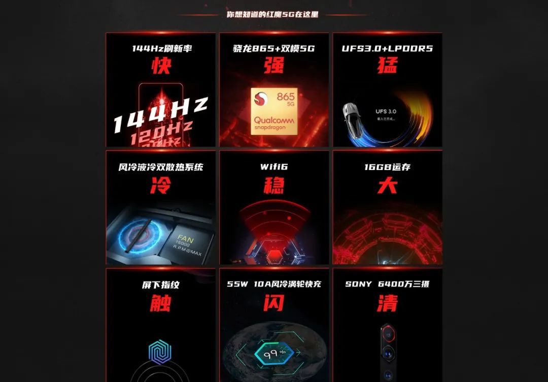 红魔 5G 手机官方渲染图曝光，「额头」大幅缩窄？