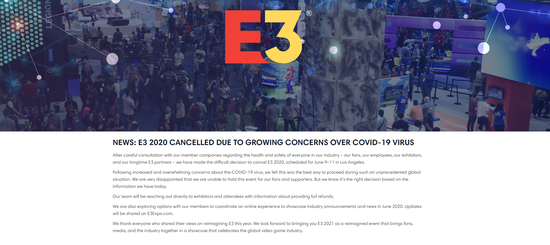 GDC、E3被迫接连取消，这会给游戏行业带来什么影响？