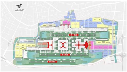 图：深圳机场新一期扩建工程包括卫星厅、三跑道、T4航站楼等多个重点项目  深圳机场供图