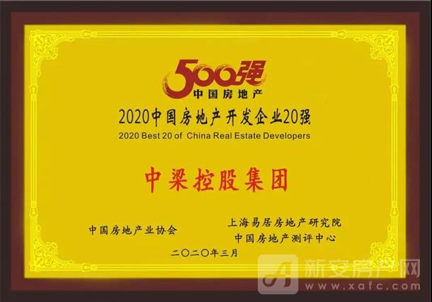 年报发布前夕，中梁蝉联行业前20强、发展潜力第1名