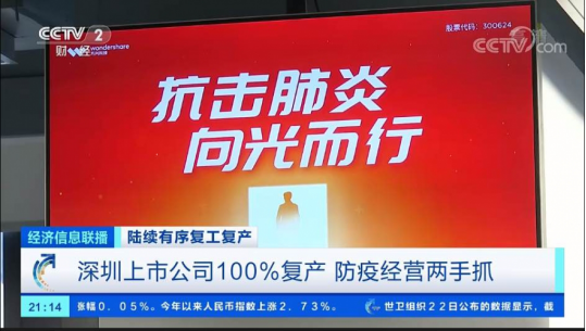 严防疫 稳经营 万兴科技登上央视《经济信息联播》