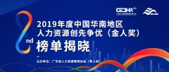 2019年度中国华南地区人力资源创先争优（金人奖