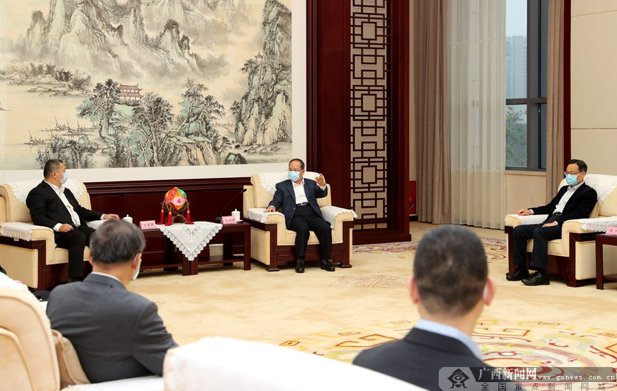 南宁万有国际旅游度假区项目开工 鹿心社陈武会见刘志强一行