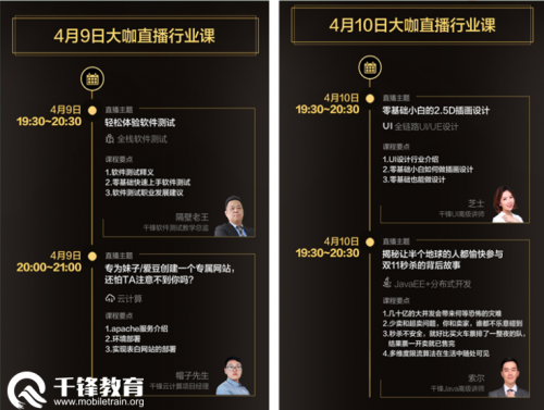 快速入门IT行业 千锋教育逆战班直播行业课4月第2期上线