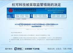 杭可科技 | 科创板上市新兵首暴雷，国信证券及天健被敲警钟