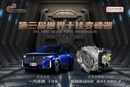 国产骄傲！盛瑞三代8AT荣获第三届世界十佳变速器荣誉称号