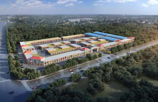 新和•浙商商贸城项目鸟瞰图。