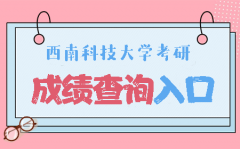2020西南科技大学考研初试成绩查询入口
