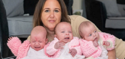 英国一女子患子宫腺肌病后 奇迹诞下三胞胎