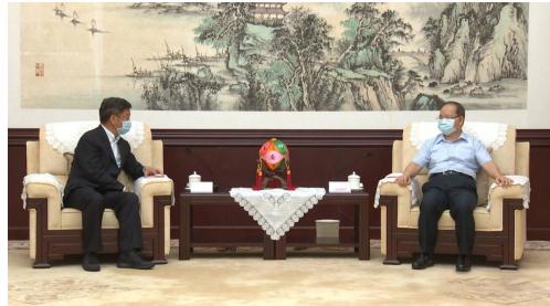 鹿心社在邕会见孙宏斌， 将在大健康和文旅产业领域深化合作