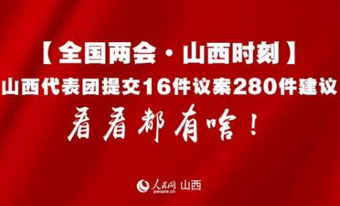 山西代表團提交16件議案280件建議十三屆全國人大三次會議期間，山西代表團全體代表依法履職，積極向大會提出議案建議，共提交16件議案、280件建議。提交議案和建議的數量均創歷史新高。