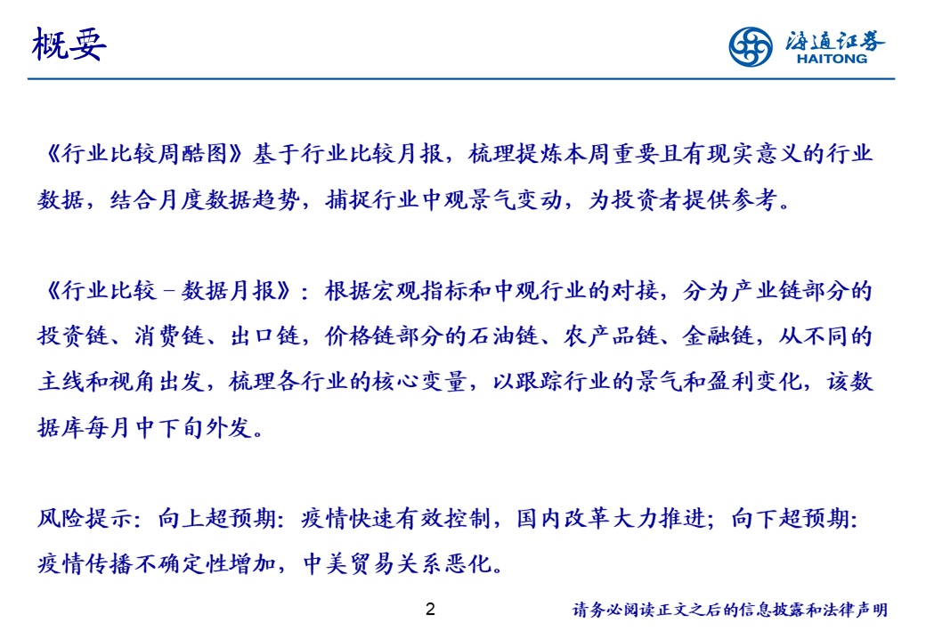 【行业比较周酷图】行业盈利一致预期变化情况（海通策略荀玉根、姚佩、吴信坤）