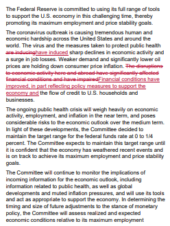 逐字逐句找不同！一文尽览FOMC货币政策声明全文