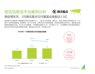 艾瑞发布信息流行业报告：腾讯看点3月日活达2.4亿