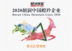 易马达e换电入选《2020胡润中国瞪羚企业》榜单，成换电行业唯一入选企业