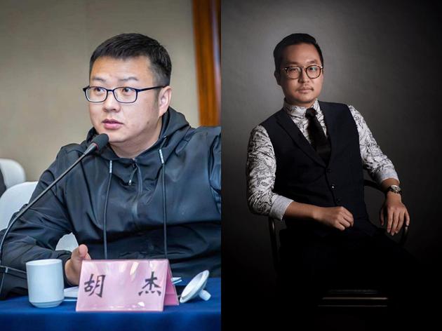 （左：青工委秘书长胡杰；右：青工委副秘书长李志超）