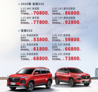 宝骏510/530购车优惠政策出台 优惠幅度如下