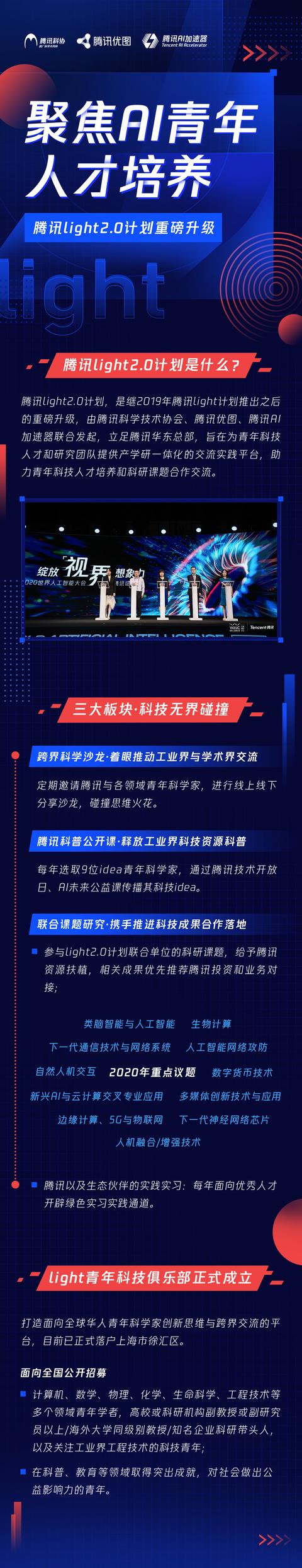 腾讯Light2.0计划正式发布，AI加速器助力青年科技人才培养