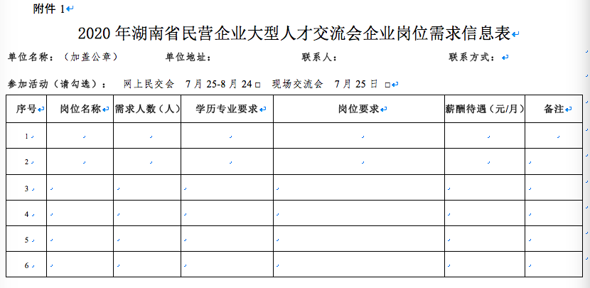 湖南将开展2020年民营企业大型人才交流会