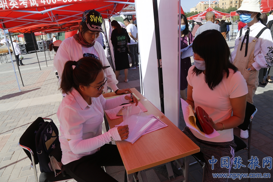 临泽县举办“稳企业 促就业”大型人才招聘会