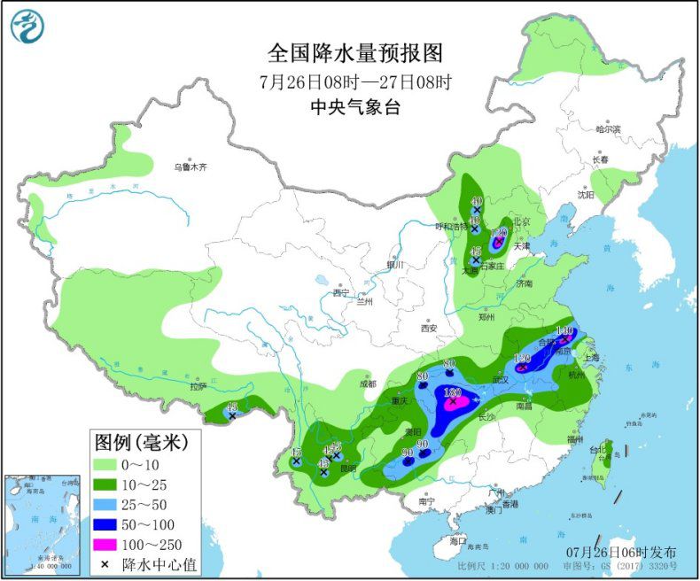 重庆贵州等多地有强降雨 江南华南等地高温持续