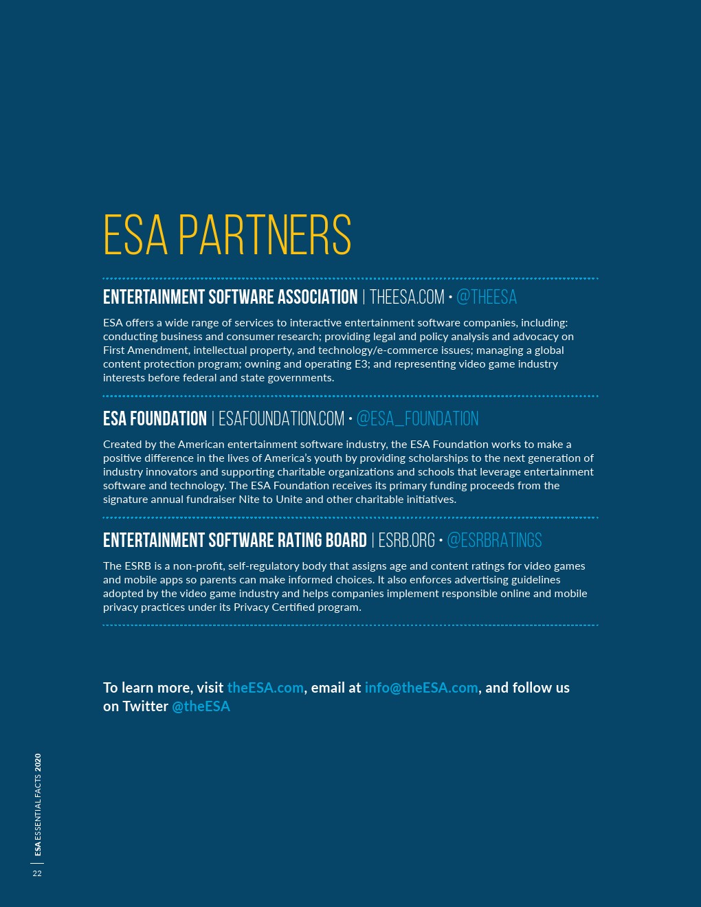 ESA：2020年视频游戏行业报告