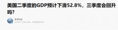 美国二季度GDP暴跌32.9%？有个出人意料的行业逆势