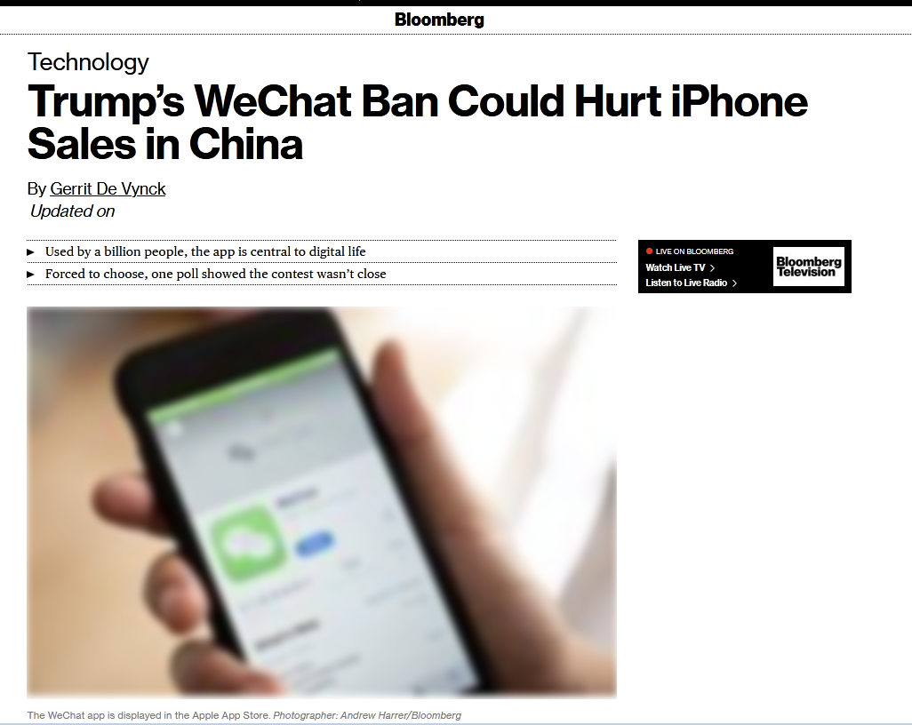 iPhone与微信“二选一”？美媒开始担心苹果了！