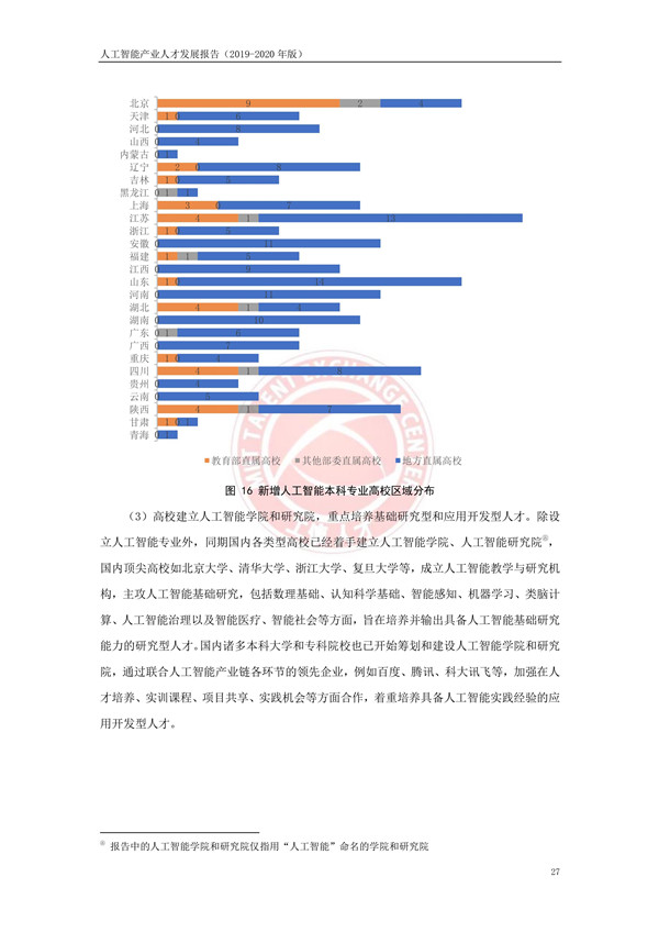 工业和信息化部人才交流中心发布《人工智能产